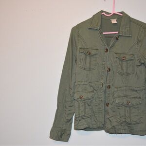 Mossimo Supply Co Green Utility Jacket with Collared Neckline